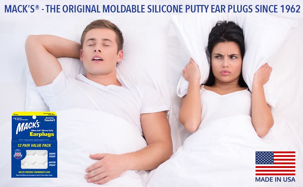 Ear Plugs for Sleeping, Ear Plugs for Swimming, Macks Earplugs, Silicone Ear Plugs, Ear Plugs