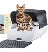 New Upgraded Smart Automatic Cat Litter Box - Self Cleaning Cat Litter Box with Built in Odor Eli...