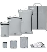 ONTYZZ 4 Set Vacuum Bags for Travel, Professional Reusable Organizer Bag with IPX8 Waterproof Zip...