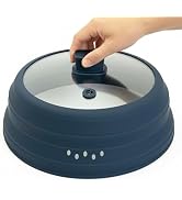 Microwave Splatter Cover Glass Microwave Cover for Food Collapsible Splatter Guard Lid with Silic...