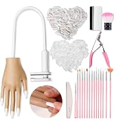 Haozher Practice Hand for Acrylic Nails, Flexible Practice Nail Hand Fingers Fake Hand for Nails ...