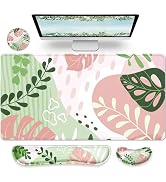 Gimars 3 in1 Mouse Pad and Keyboard Wrist Rest, Large Gaming Mouse Pad & Keyboard Wrist Support f...