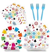 Wiooffen 96 Pcs Family Game Night Party Supplies Gaming Party Decoration For Birthday Party Video...