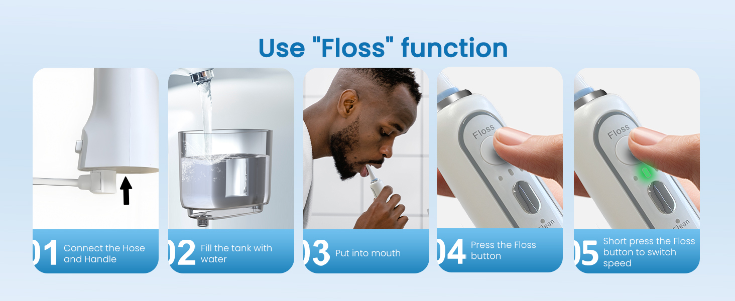 electric toothbrush with water flosser