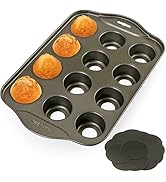 Cyimi Mini Muffin Pan 12 Cup with Removable Bottom,Nonstick Cupcake Pans for Baking,Mini Muffin C...