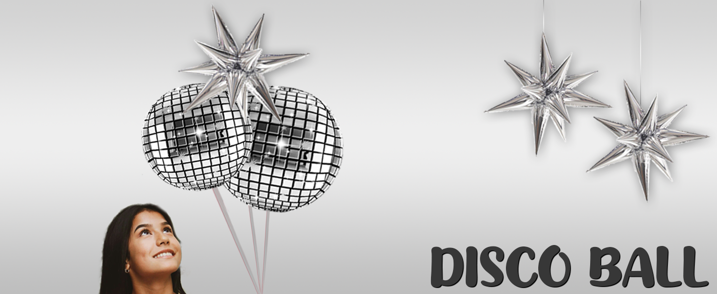 disco balloons, disco ball balloons, party decoration