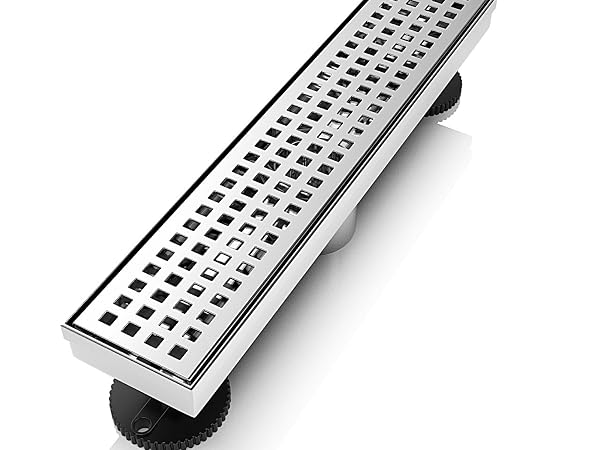 brushed shower drain