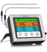 SMARTRO ST54 Dual Probe Digital Meat Thermometer for Cooking Food Kitchen Oven BBQ Grill with Tim...