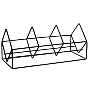 matte black metal wire CD case holder organizer rack