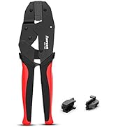 AMPCOM One-step RJ45 Ratcheting Crimper for Cat6A, Cat7 Shielded Connector