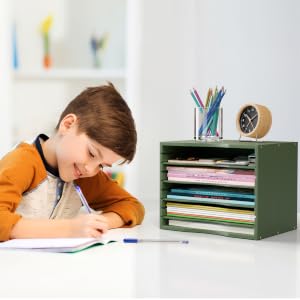 bamboo file sorter Green