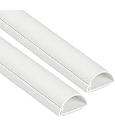 D-Line Half Round Cord Hider, Patented Cable Cover, Hide TV Wall Mount Wires, Raceway for Cords, ...