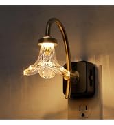 L LOHAS LED 2 Pack Night Lights Plug into Wall, 3000K Soft White | Morning Glory Floral Nightligh...