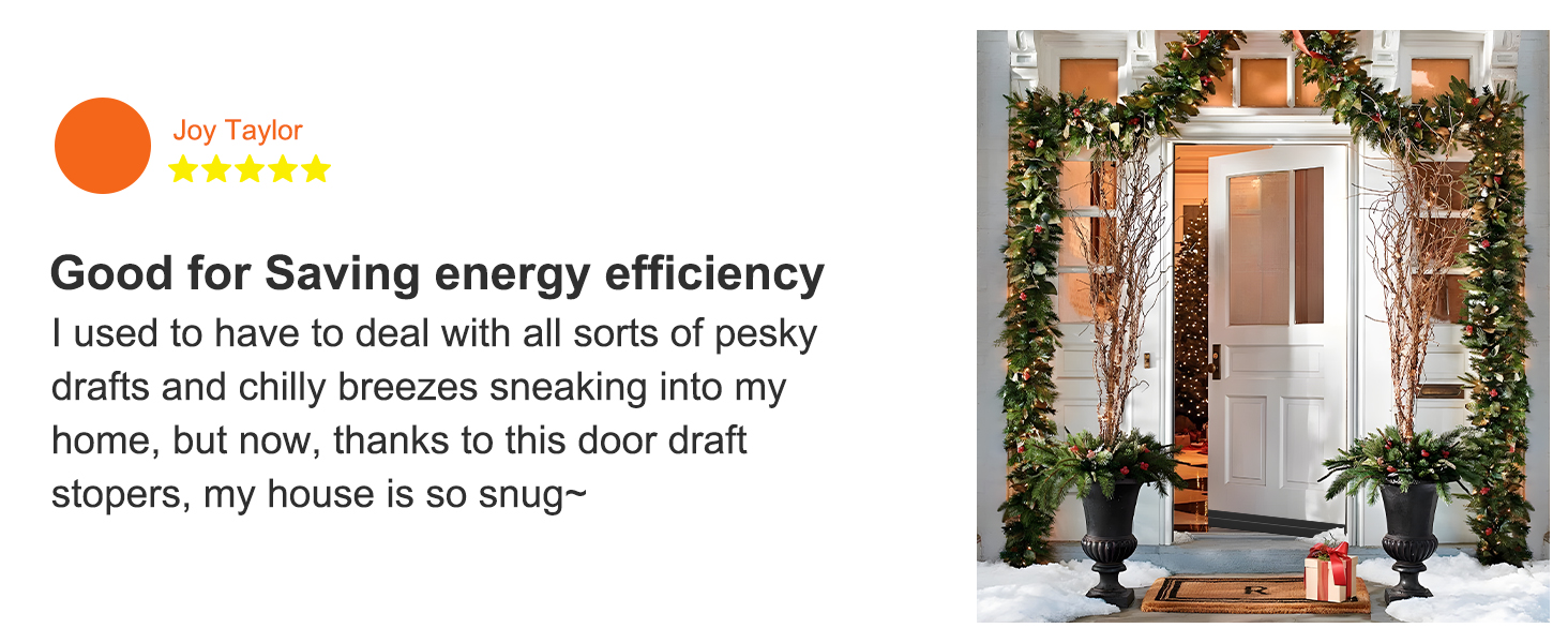 OXRQ Adjustable Door Draft Stopper for Bottom of Door for Saving energy efficiency