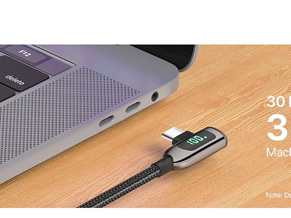 usb c cable with display