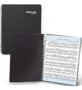 MECCALINE Sheet Music Folder (Letter, 1 Pack) – 40 Pockets Display 80 Pages Spiral Binder Organiz...