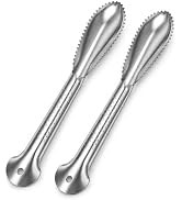 2-Pack Large Fish Scraper, 304 Stainless Steel Fish Scaler, Non-Slip Handle | Heavy Duty Fish Sca...