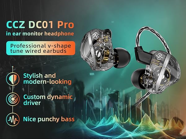 ccz dc01 pro ear monitors for singers