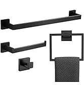 4-Piece Bathroom Hardware Accessories Set, Towel Bar Sets Include Towel Bar Towel Holder Toilet P...