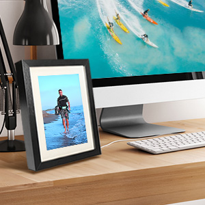 Photo Picture Frame Diversion Safe 5" x 7" with Mat Wall Tabletop Black Hidden Secret Compartment