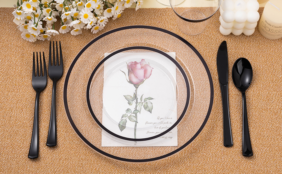 clear plastic plates