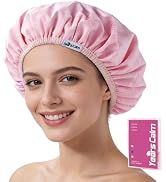 Years calm Waterproof Shower Cap for Women, Water-Activated Floral Hair Cap | Double-Layered Wate...