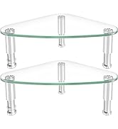 2 Pack Computer Monitor Riser | Triangle Desktop Universal Corner Stand for Computer Monitor & La...
