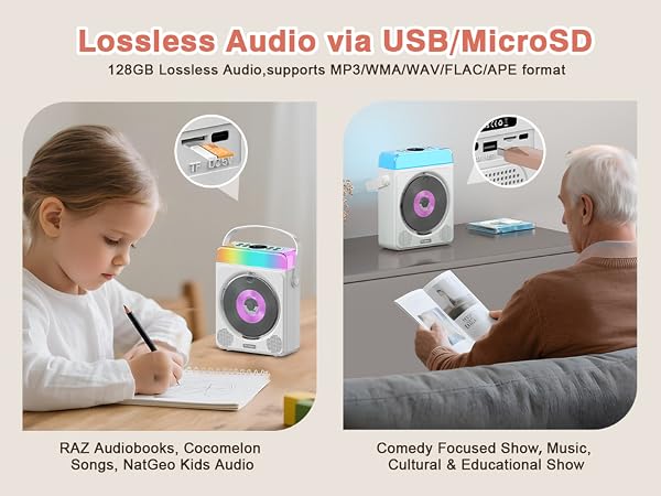 portable cd player with bluetooth