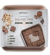 HAPPIELS Non-Toxic Nonstick 9-inch Square Baking Cake Pan | 9x9 Baking Pan for Oven | Non Stick B...