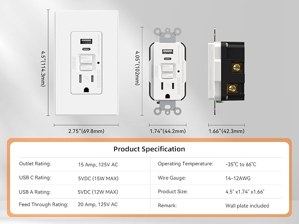 15 Amp Self-Test GFCI