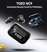 TOZO NC9 Hybrid Active Noise Cancelling Wireless Earbuds, 6 Mics ENC Clear Call, IPX8 Waterproof,...