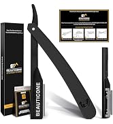 BEAUTICONE Straight Razors for Men – Professional Barber Straight Edge Razor Kit with Replaceabl...