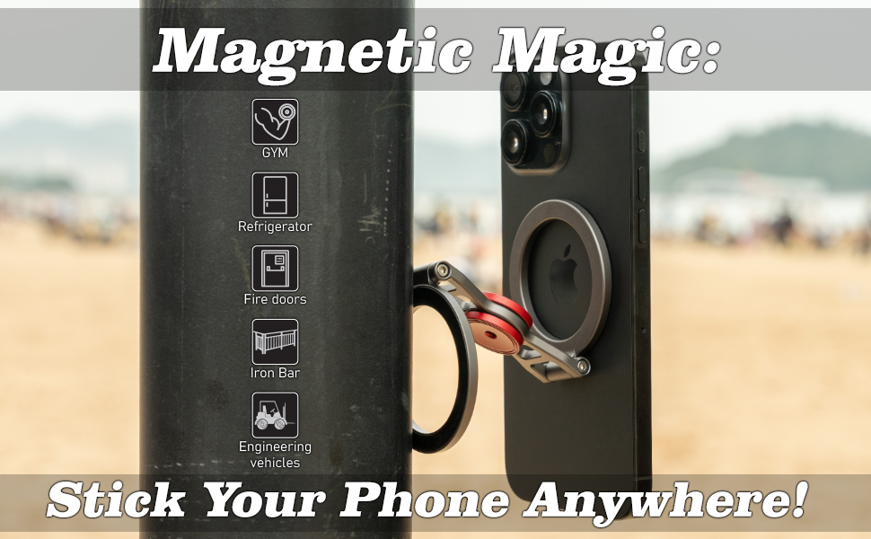 double side magnetic phone stand for iphone magsafe case-magnetic your phone to iron surface
