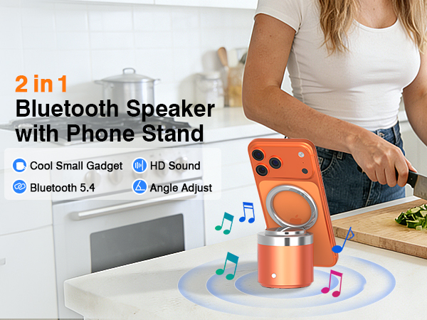 2 in 1 Bluetooth Speaker with Phone Stand