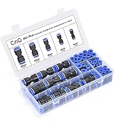 CGELE 60Pcs Quick Connect Air Hose Fittings 4/6/8/10/12 mm Quick Release Pneumatic Push to Connec...