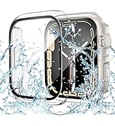 Goton Waterproof Case for Apple Watch 40mm SE (2nd Gen) Series 6 5 4 Screen Protector, Tempered G...