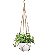 Mkono 43 Inch Macrame Plant Hanger Large for up to 12 Inch Pot Extra Long Hanging Plant Holder No...