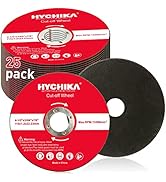 HYCHIKA Cut Off Wheels 25 Pack Metal & Stainless Steel Cutting Disc for Angle Grinder 4-1/2 x 7/8...