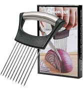 Onion Holder for Slicing, Stainless Steel Lemon Slicer Vegetable Cutter Onion Slicer Holder, Kitc...