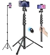 Nineigh Phone Tripod, 70" Selfie Stick Tripod Stand Cell Phone Tripods with Remote Phone Holder C...