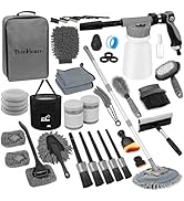 ThinkLearn Car Wash Detailing Kit with Foam Gun, Car Cleaning Kit Set,Car Wash Brush with Long Ha...