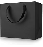 MOXARYSU Black Gift Bags With Handles: 12.5x4.5x11 Inch Large Paper Gags Bulk For Party Shopping ...