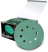 Faoyoon 5-Inch 8-Hole Wet Dry Sanding Disc, Heavy-Duty Hook & Loop Film Discs Sandpaper for Rando...
