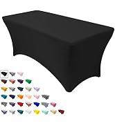 YOUR CHAIR COVERS - 6 ft Rectangular Fitted Spandex Tablecloths Party Folding Table Cover Elastic...