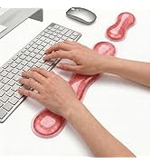 Luvzuni Wrist Rest for Keyboard and Mouse, Ergonomic Mouse Hand Rest Set, Cute Glitter Cloud Keyb...