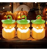 EverBrite 3-Pack Halloween Pumpkin Lantern, Collapsible Jack O Lantern Lights, Two Color Changing...