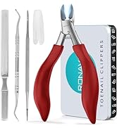 Toenail Clippers for Ingrown & Thick Toenails - Heavy Duty Toe Nail Clippers for Remove Side Ingr...