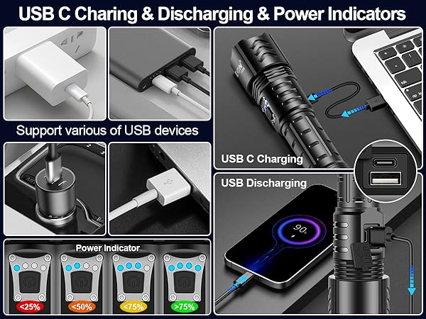 PA160 rechargeable flashlights high lumens