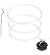 3 Pack Rubber Gaskets Replacement Seal White O-Ring for Ninja Pro Blender Replacement for Ninja B...