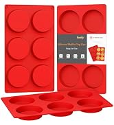 Redfly Silicone Egg Molds for Breakfast Sandwiches 3 Pcs, Non Stick 3 Inch Egg Bites Baking Pans,...
